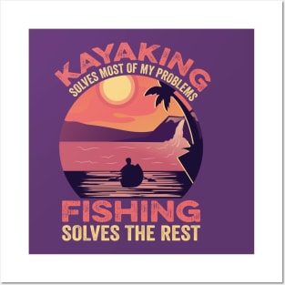 Great Kayaking And Fishing Gift Canoeing Kayaking Posters and Art